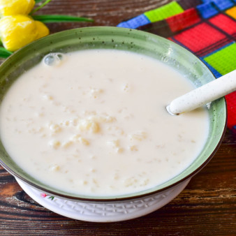 Молочный рисовый суп в мультиварке