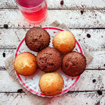 Двухцветные кексы