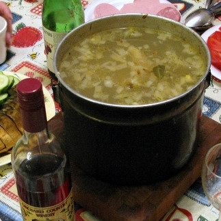 Уха на природе