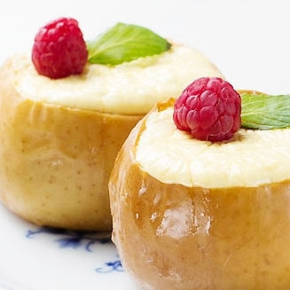 Запеченные яблоки с творогом