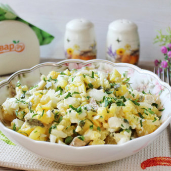 Салат с рыбой без майонеза