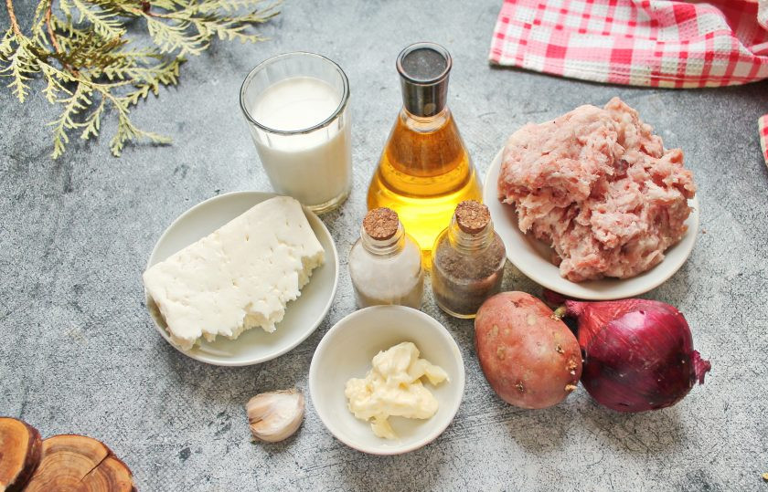 1. Этап. Аши по-гречески: Подготовьте все ингредиенты.