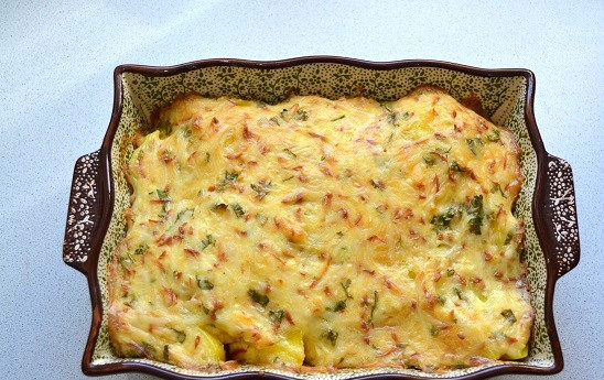 1. Этап. Картофель в заливке: 9. Запекайте до румяной корочки 30-40 минут.