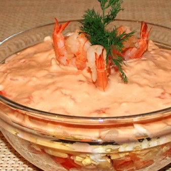 Салат Розовый фламинго