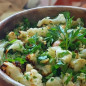 Цветная капуста с петрушкой и чесноком