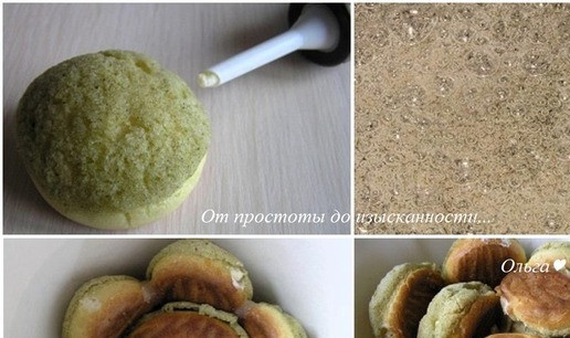 1. Этап. Праздничный Крокембуш: Наполните половину профитролей грейпфрутовым кремом, а другую половину клубничным. Уберите в холодильник на несколько часов, а лучше на ночь, тогда профитроли смягчатся и пропитаются кремом, а начинка немного застынет. Приготовьте карамель. Для этого смешайте сахар, воду и лимонный сок, поставьте на средний огонь и больше не перемешивайте. Постепенно сахар будет таять и смесь начнет приобретать янтарный цвет. Пока карамель жидкая и горячая пора начните собирать торт. Сборка торта. Из плотной бумаги или картона предварительно сделайте конус, поставьте острым концом в высокую чашу. На дно положите первую профитрольку зеленой стороной вниз. Затем каждое следующее пирожное обмакните в карамели (только той стороной, которая будет соприкасаться с другим пирожным) и выкладывайте по кругу одно на другое песочной основой поворачивая к внешнему краю. Также заполняйте середину.