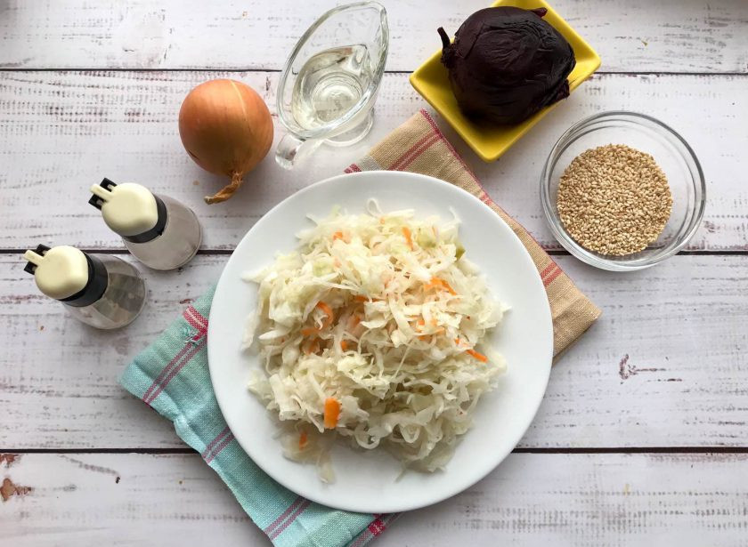 1. Этап. Салат Осенняя сказка: Подготовьте все необходимые ингредиенты.