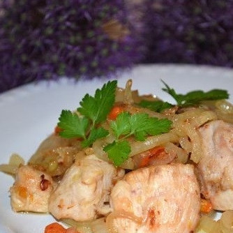 Поджарка из куриного филе