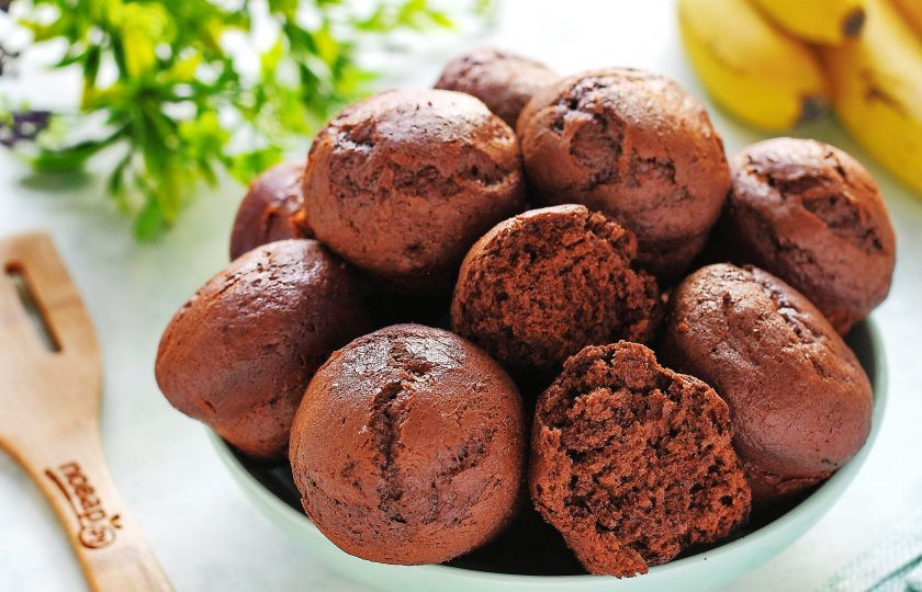 1. Этап. Шоколадные маффины с бананом: Приятного аппетита!