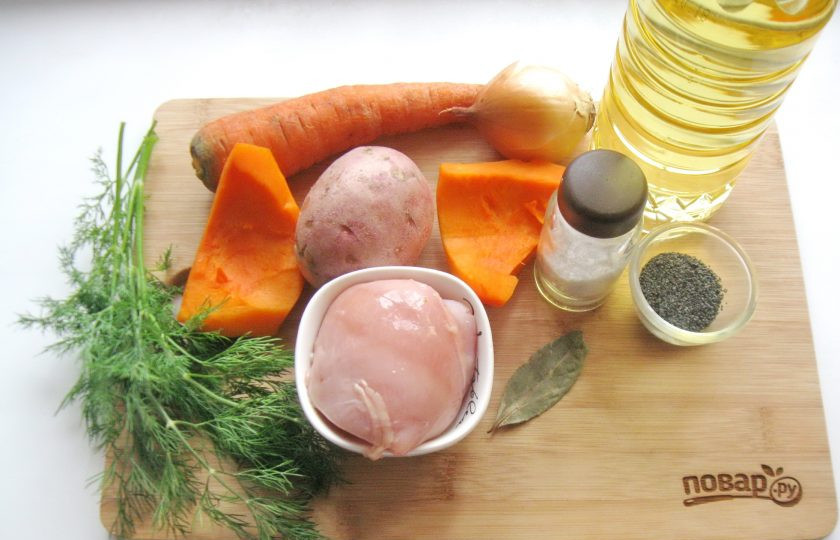 1. Этап. Суп мудрости: Подготовьте ингредиенты для супа.