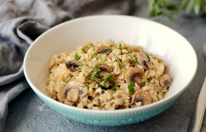 1. Этап. Овсянка с грибами: Овсянка с грибами готова, приятного аппетита!