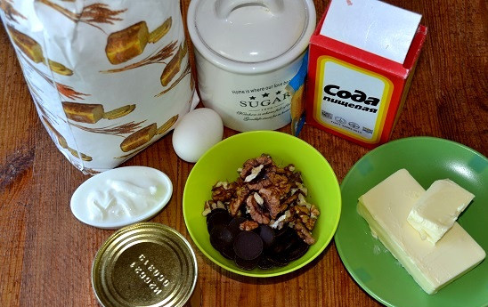 1. Этап. Торт Муравьиная горка: Подготовьте ингредиенты.