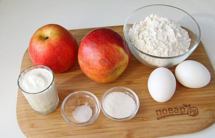 1. Этап. Кокроки с яблоками: Подготовьте все ингредиенты.