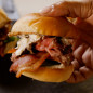 Bourbon, Bacon, And Blue Cheese Steak Sliders