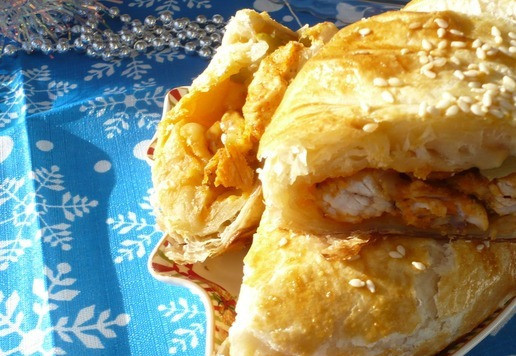 1. Этап. Слойка с индейкой: Можно подавать к столу. Угощайтесь!