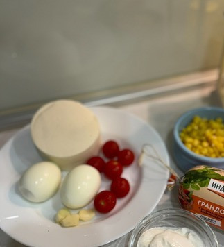 1. Этап. Салат Лёгкость: Подготовить продукты