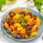 Индейка с картошкой и шампиньонами в духовке