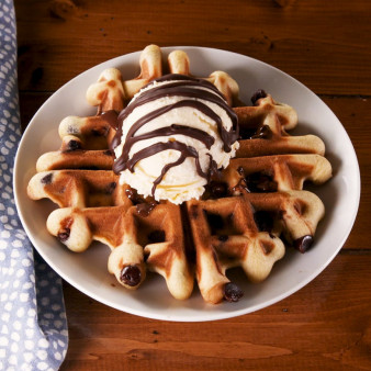 Chocolate Chip Cookie Waffles
