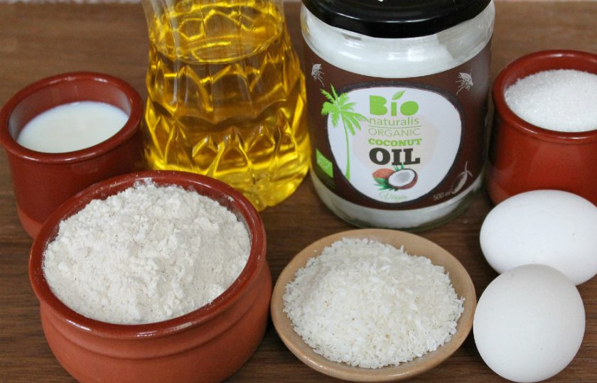 1. Этап. Кекс на кокосовом молоке: Подготовим ингредиенты.