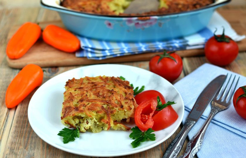 1. Этап. Картофельный кугл: Подавайте кугл горячим, со свежими овощами или соленьями. Приятного аппетита!