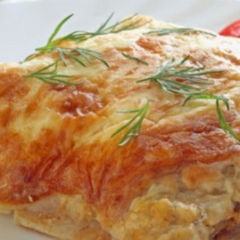 Мясо по-французски с фаршем