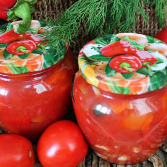Лечо с томатным соком на зиму