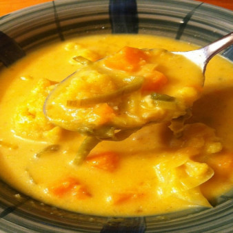 Суп из цветной капусты с рисом