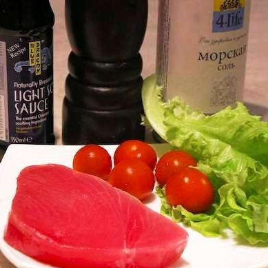 1. Этап. Стейк из красной рыбы: Минимум ингредиентов - вот, за что я люблю это блюдо.