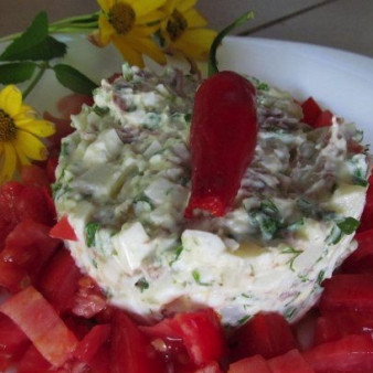Салат мясной со свининой
