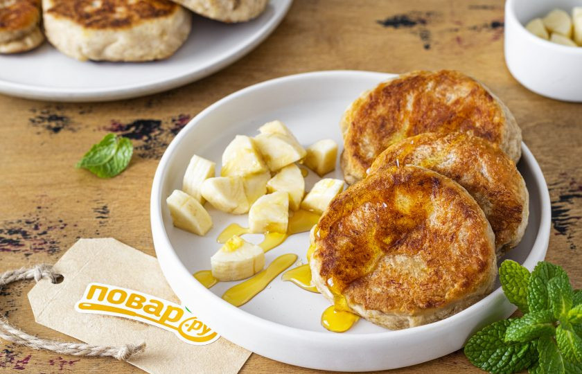 1. Этап. Банановые оладьи с рисовой мукой: Банановые оладьи с рисовой мукой готовы, приятного аппетита!