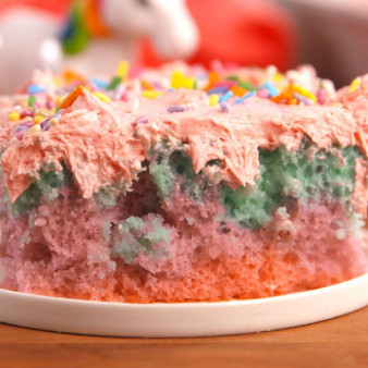 Unicorn Poke Cake