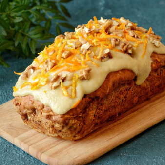 Постный морковный кекс