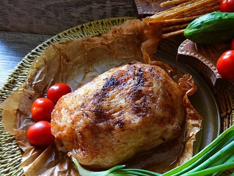 1. Этап. Бедро индейки в бараньем панцире: Подать горячим.