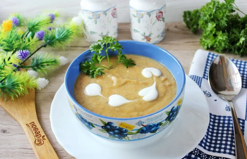 1. Этап. Суп-пюре на курином бульоне: Суп-пюре на курином бульоне готов. Можно подавать к столу.