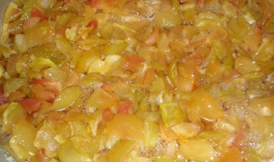 1. Этап. Варенье из яблок кусочками: Как только остынет, прокипятите варенье еще один раз.