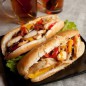 Chicken with Peppers in Buns