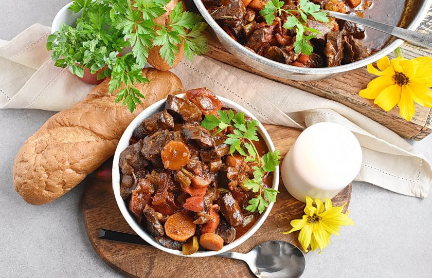 1. Этап. Мясо в вине: Мясо в вине готово!