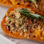 Twice-Baked Parm and Pecan Butternut Squash
