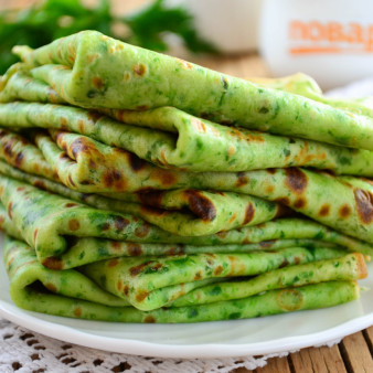 Зеленые блины