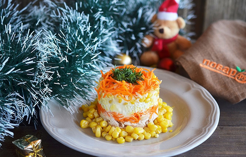 1. Этап. Праздничный салат Яркая фантазия: Приятного аппетита!