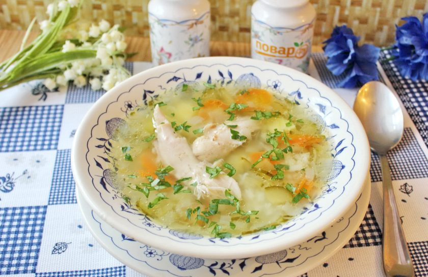 1. Этап. Рассольник с индейкой: Рассольник с индейкой готов. Подавайте на первое в обед.