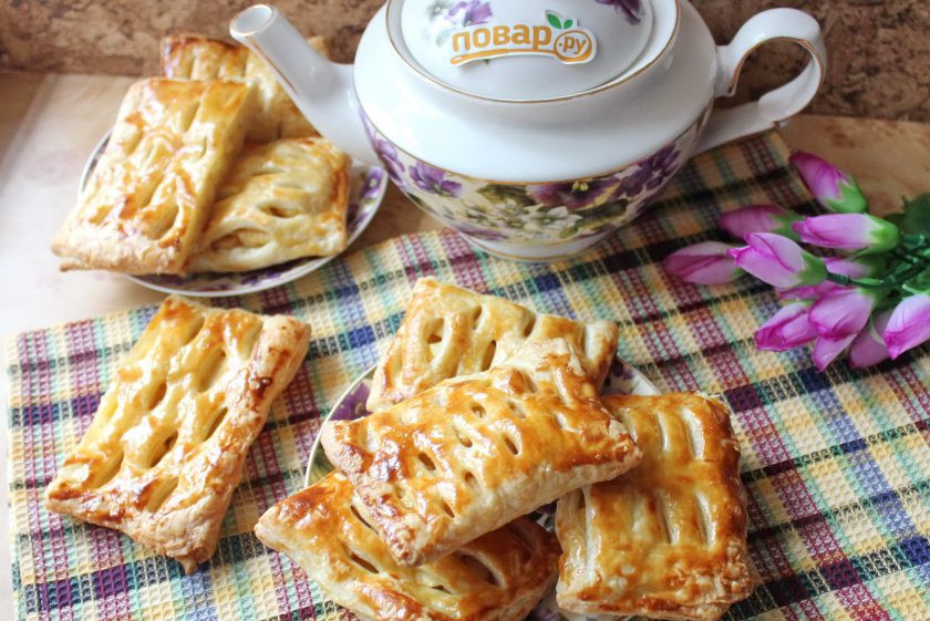 1. Этап. Фруктовые пирожки: 13. Фруктовые пирожки готовы. Подавайте к чаю, кофе.