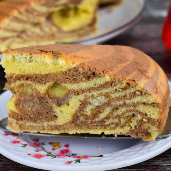 Пирог Зебра на молоке