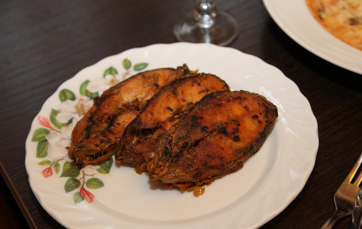 1. Этап. Горбуша в сливочно-чесночном соусе: Приятного аппетита!