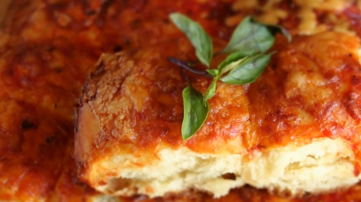 1. Этап. Фокачча с сыром: 7. Кушать можно теплыми :)