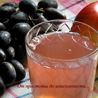 Кисель из яблок и винограда