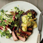 Grilled Steak with Cucumber-and-Daikon Salad