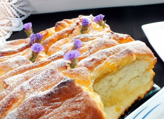 1. Этап. Дрожжевой пирог с повидлом: Приятного чаепития!