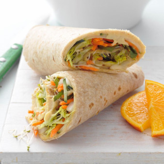 Hummus & Veggie Wrap-Up
