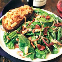 Spinach, White-Bean and Red-Onion Salad